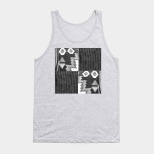 black and white abstract rug pattern, abstract art, antique rug pattern, minimal art, modern art, carpet pattern, For custom orders please DM me. Tank Top